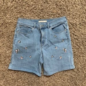 Levi’s longer flower shorts